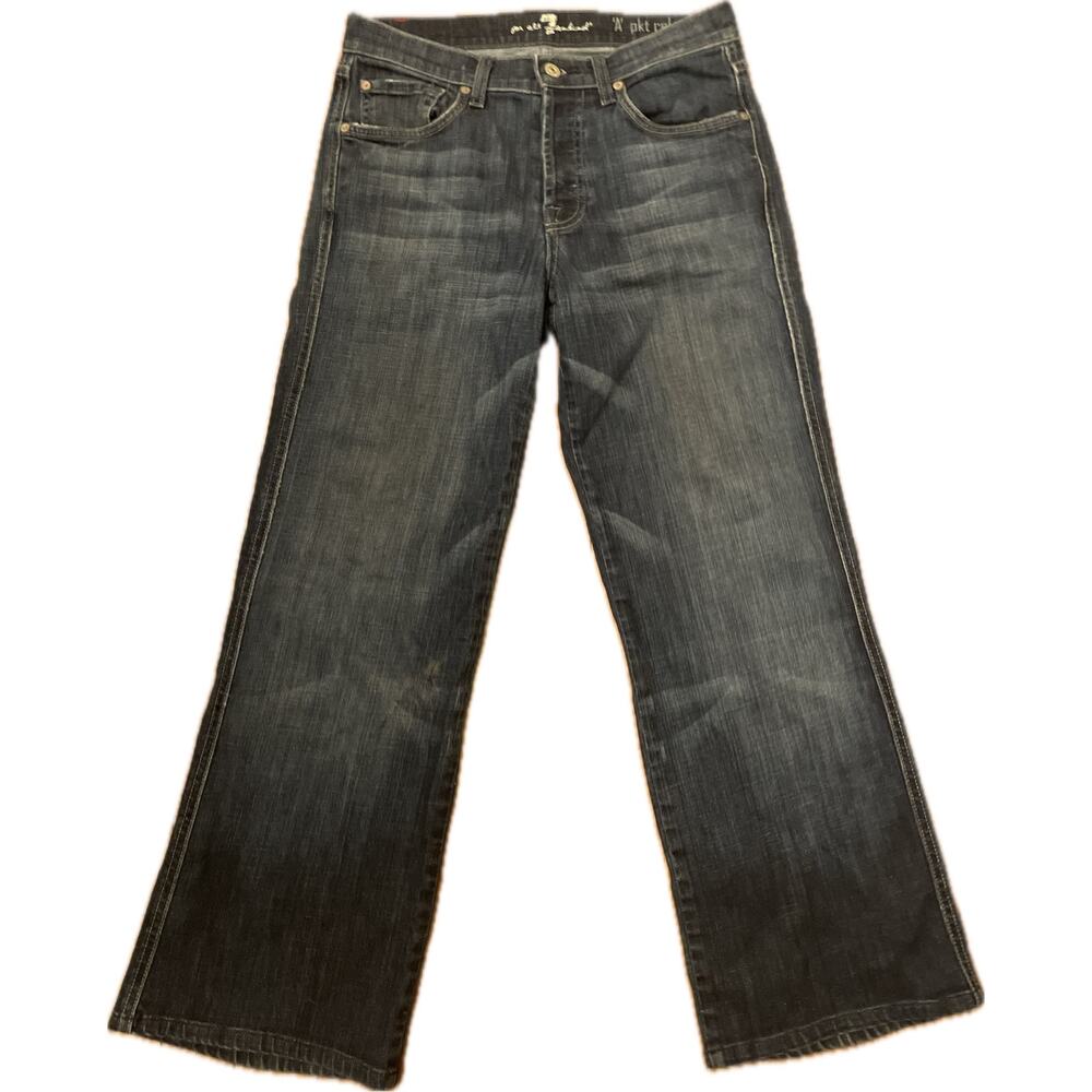 7 For All Mankind Women’s Jeans SIZE 28 (28x26) A Pocket Relaxed Boot Dark Wash